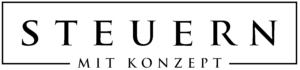 Schriftzug "Steuern mit Konzept" als Logo in zwei Zeilen